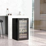 24-Bottle Freestanding Wine Fridge with Glass Door