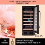 Klarstein Single Zone Wine Cooler - 31 Bottles