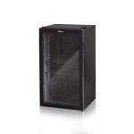 Swan 80L Glass Door Wine Fridge, Black