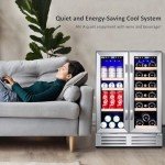 Velieta 24" Dual Zone Beverage Fridge