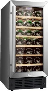 SMEAT Mini Wine Fridge, 19 Bottles, Stainless Steel