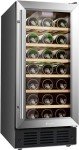 SMEAT Mini Wine Fridge, 19 Bottles, Stainless Steel