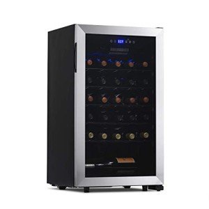 NewAir Stainless Steel Wine Fridge | 33 Bottle Capacity