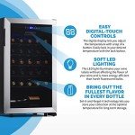 NewAir Stainless Steel Wine Fridge | 33 Bottle Capacity