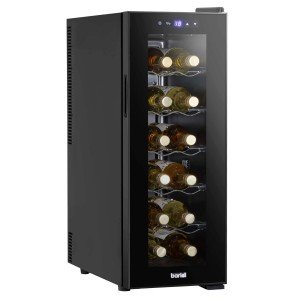 12 Bottle Baridi Black Wine Cooler