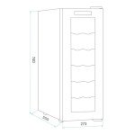 Baridi 12-Bottle Wine Cooler with Touch Screen Controls