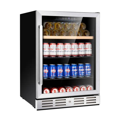 Kalamera 24'' Beverage Refrigerator for 120 Cans & 16 Bottles