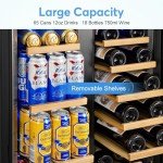 24-Inch Dual Zone Glass Door Wine Fridge
