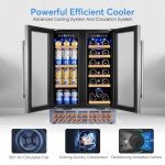 24-Inch Dual Zone Glass Door Wine Fridge