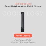 Cookology CWC150BK - 7 Bottle Wine Cooler