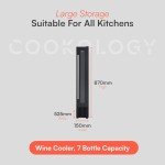 Cookology CWC150BK - 7 Bottle Wine Cooler