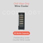 Cookology 20-Bottle Black Wine Fridge