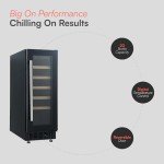 Cookology 20-Bottle Black Wine Fridge