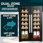 Baridi 24 Bottle Dual Zone Frameless Wine Refrigerator
