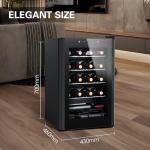 HCK 70L Freestanding Black Wine Cooler for 24 Bottles