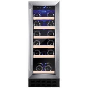 Amica 19-Bottle Stainless Steel Wine Cooler