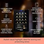 Klarstein 20-Bottle Slimline Wine Cooler Fridge