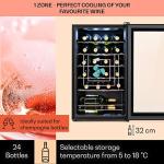 Klarstein 24-Bottle Slim Wine Cooler Fridge