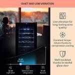 Klarstein 24-Bottle Slim Wine Cooler Fridge