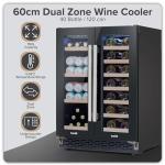 Baridi 60cm Dual Zone Wine and Drinks Cooler