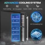 HOMCOM Dual Zone 16-Bottle Wine Cooler Fridge