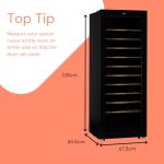 150L Freestanding Wine Cooler with Glass Door