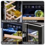 Baridi 60cm Dual Zone Wine and Drinks Cooler