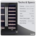 Baridi 60cm Dual Zone Wine and Drinks Cooler