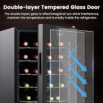 COLOZO 24-Bottle Double-Layered Wine Cooler