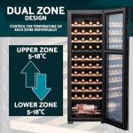 Baridi Dual Zone Wine Fridge with Touch Screen