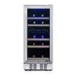 15in Dual Zone Wine Fridge in Stainless Steel