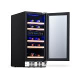 15in Dual Zone Wine Fridge in Stainless Steel