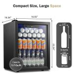 Auseo Beverage Refrigerator Cooler - 120 Can Wine Fridge