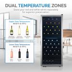 98 Bottle Dual Zone Wine Fridge - Stainless Steel