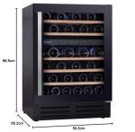 Black Wine Cooler for Drinks - CANDY CCVB60D UK/N