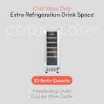Cookology 20-Bottle Stainless Steel Wine Cooler