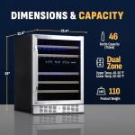 Dual-Zone 46-Bottle Wine Fridge by NewAir
