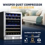 Dual-Zone 46-Bottle Wine Fridge by NewAir