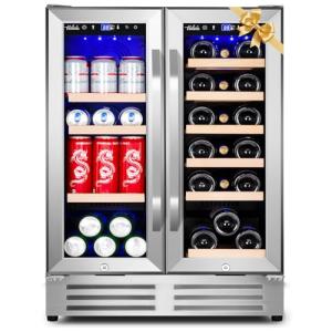 Velieta 24" Dual Zone Wine Fridge with Glass Door