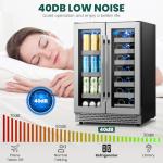 COLZER Dual Zone Beverage and Wine Fridge