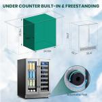 COLZER Dual Zone Beverage and Wine Fridge