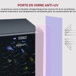 Black 20-Bottle Thermoelectric Wine Fridge for Home