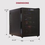Black 20-Bottle Thermoelectric Wine Fridge for Home