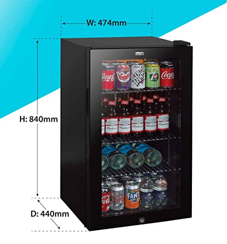 85L Undercounter Wine/Drink Cooler with Light - Black