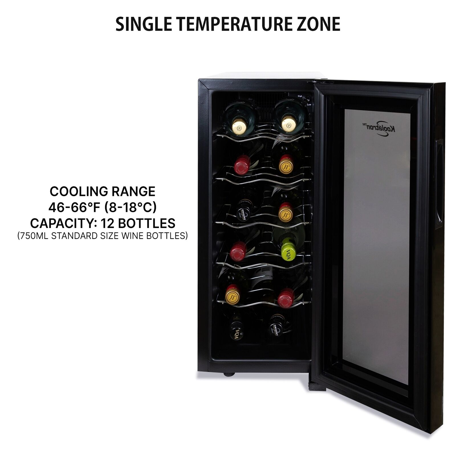 Freestanding Tabletop Wine Fridge - 12 Bottle Capacity