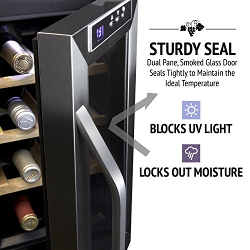 Ivation 8 Bottle Wine Cooler - Stainless Steel