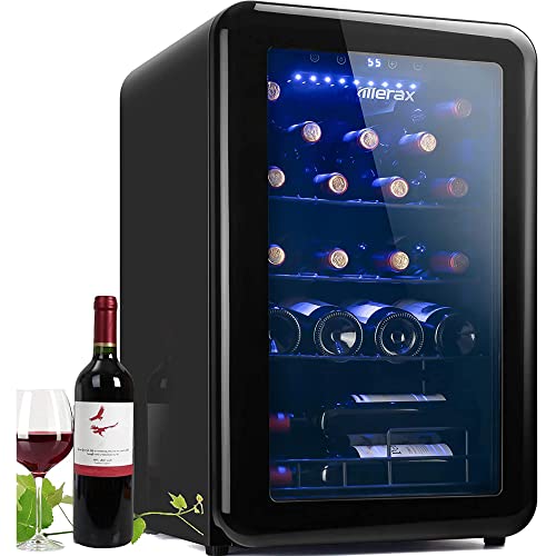 Retro 24 Bottle Wine Cooler with Digital Display