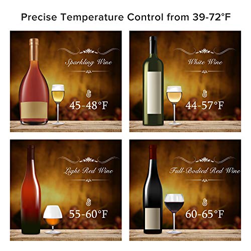 Retro 24 Bottle Wine Cooler with Digital Display
