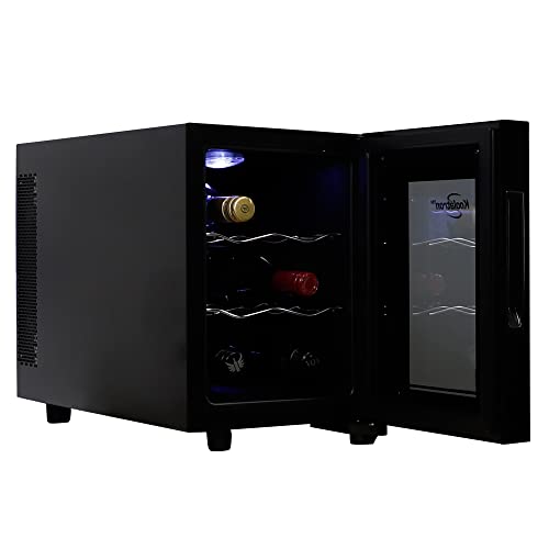 Compact 6 Bottle Wine Cooler with Red, White Storage