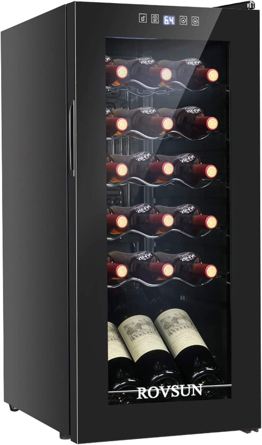 ROVSUN Freestanding 18 Bottle Wine Cooler